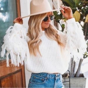 12th tribe. White Sweater. Size small.